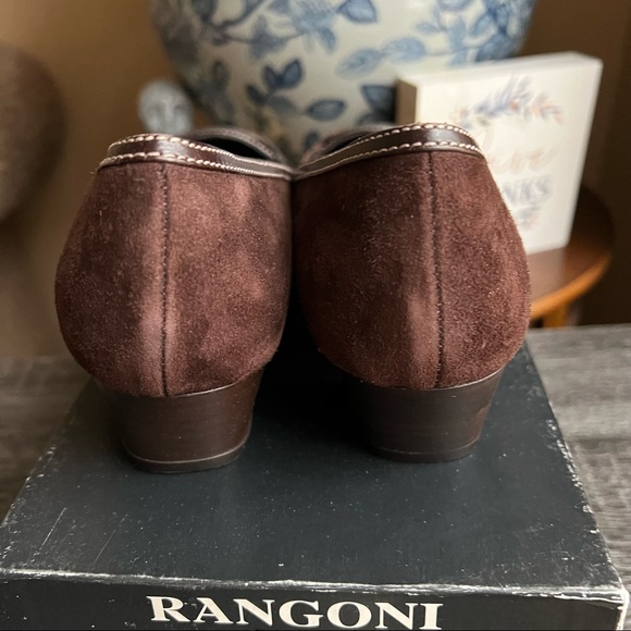 Amalfi by Rangoni Lucrezia Brown Suede Flats US8.5 Retail $275 - Picture 5 of 14